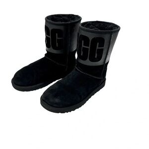 UGG Fur-Lined Boots – Size US 6 – Black Suede – Limited Edition